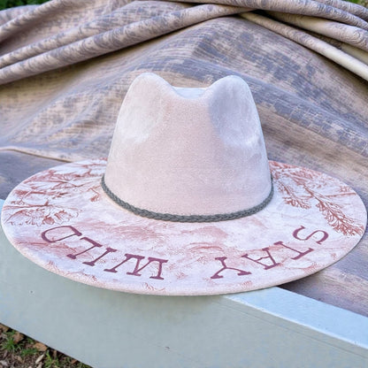 Stay Wild Pink Wild Brim Fedora Hat